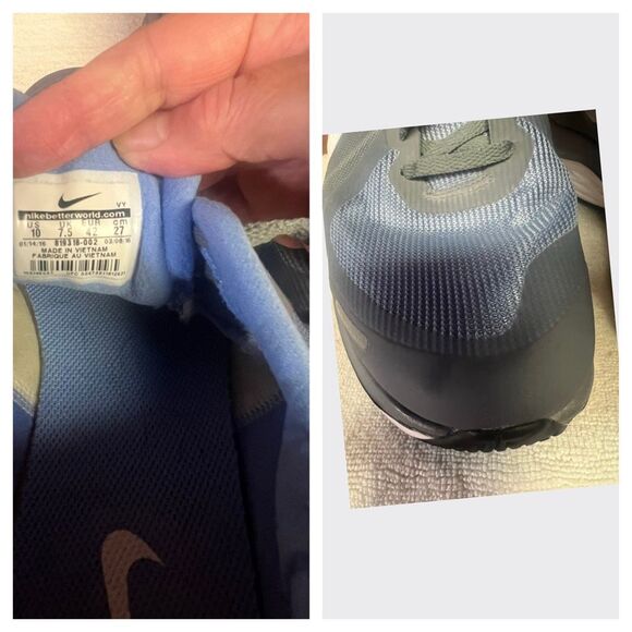 Nike Womens Dual Fusion X2 819319-002 Blue Running Shoes  Sz 10 - Picture 8 of 8